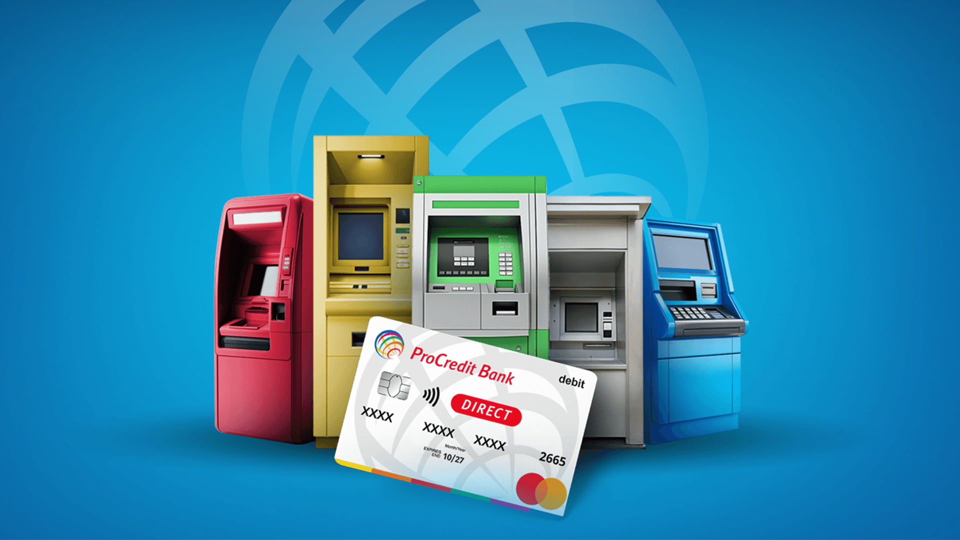Bankomati različitih banaka i ProCredit Bank debitna kartica