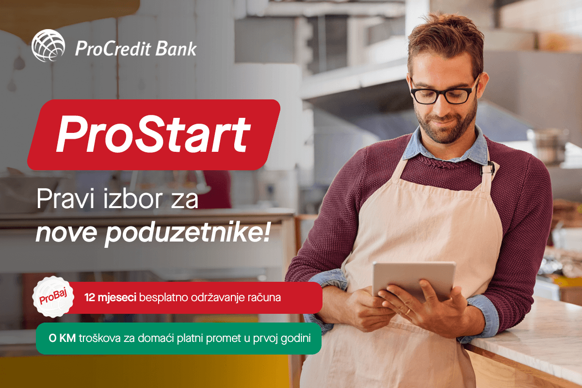 Lakše do vlastitog biznisa: Prva godina poslovanja bez troškova uz ProCredit Bank