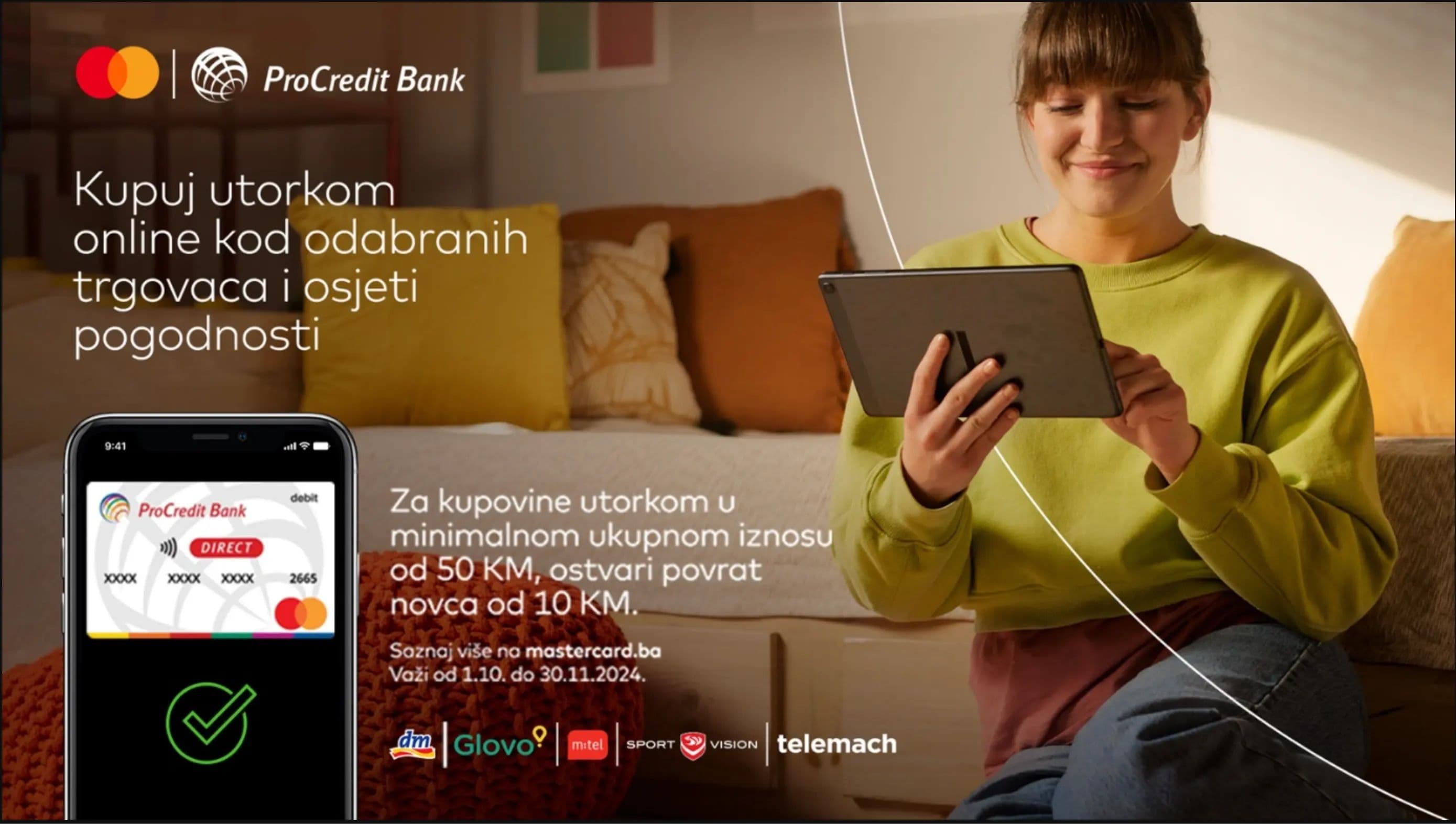 Iskoristite pogodnosti uz ProCredit Bank Mastercard karticu: Kupujte utorkom online i ostvarite povrat novca!