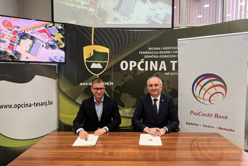 ProCredit Bank i Općina Tešanj: Potpisan ugovor o donaciji za dječije igralište u Tešnju